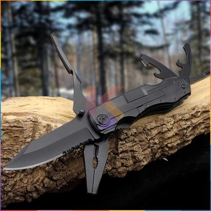 KOLANAME Pisau Lipat Multitools Multifungsi Survival EDC Pliers 14 in 1 - GK7