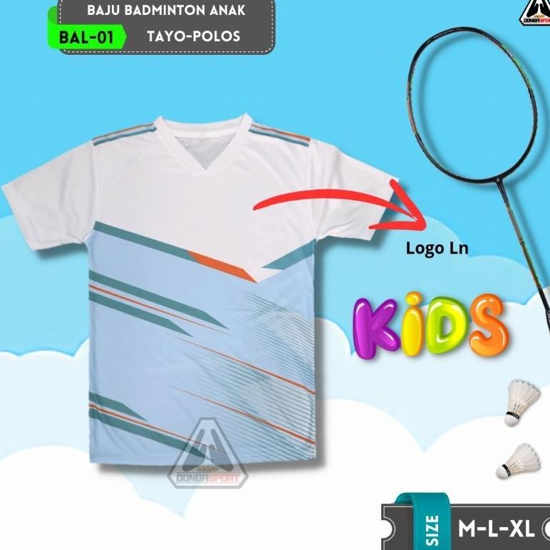 VELINACOLLECT BAL-01 KIDS BAJU BADMINTON ANAK-ANAK JERSEY BADMINTON ANAK KAOS BULUTANGKIS PRINT ORIG