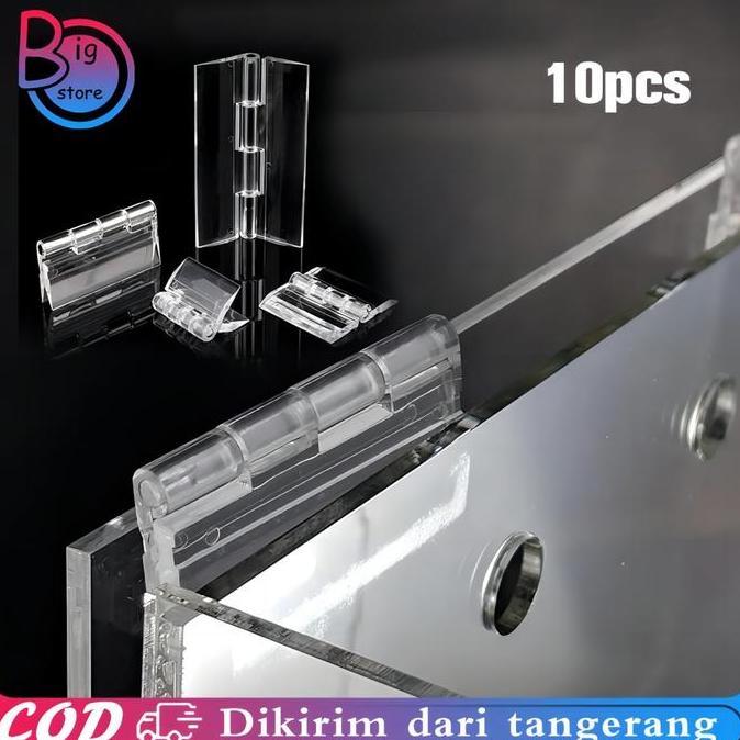 URB 10pcs Akrilik Engsel Akrilik Kecil Engsel Acrylic Engsel Transparan Hinge Bening Acrylic 2.5cm 3