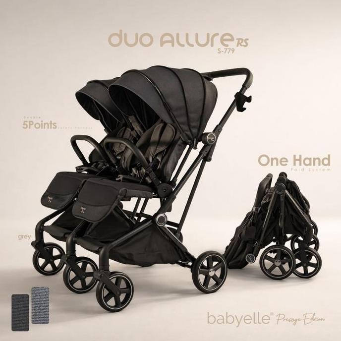 Duo Allure RS Stroller Bayi Kembar Kereta Dorong