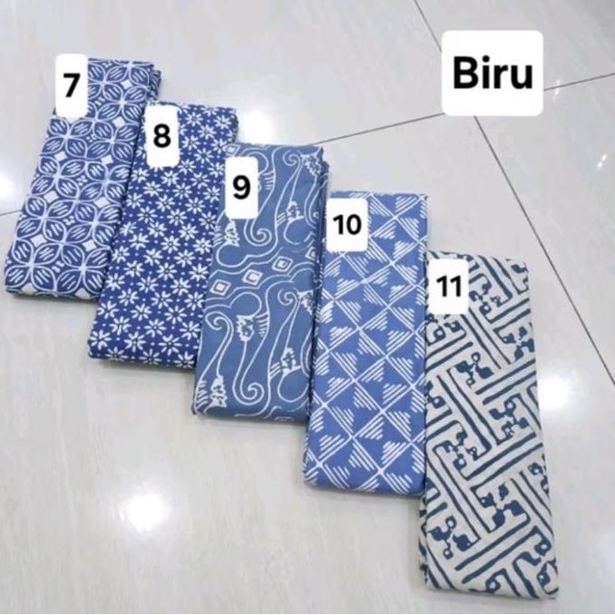 (Via Gojek/Grab)Kain Batik Garutan warna Biru Muda (150620) GS