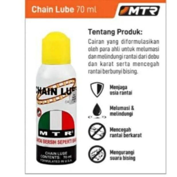 BARRIZALSHOP57 - 1 BOTOL MTR PELUMAS RANTAI MOTOR PELUMAS PEDAL MOTOR 110 ML/MTR CHAIN LUBE PEMBERSI