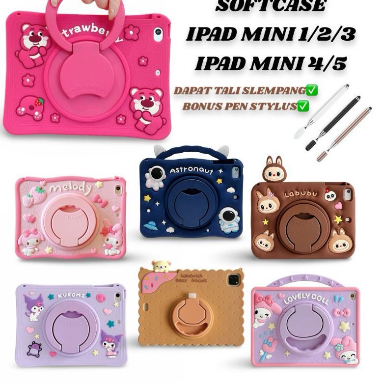 Case Karakter for iPad Mini 1 / Mini 2 / Mini 3 / iPad Mini 4 / Mini 5 Softcase Motif Lucu Anak Casi
