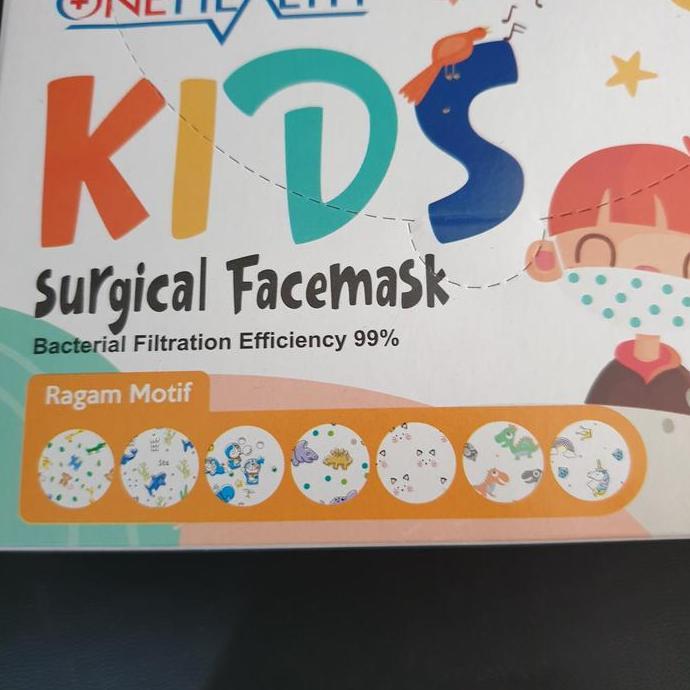 Masker Medis Anak 3Ply One Health / Onehealth Earloop Face Mask