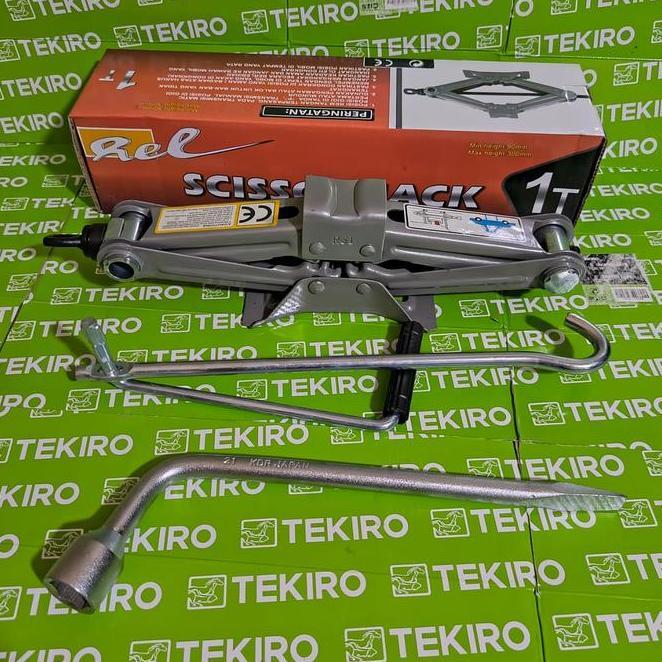 Dongkrak Mobil El Jembatan Rel Scissor Ja 1 Ton Universal Kunci Roda L Uk 21Mm Ready Dongkrak Tekiro