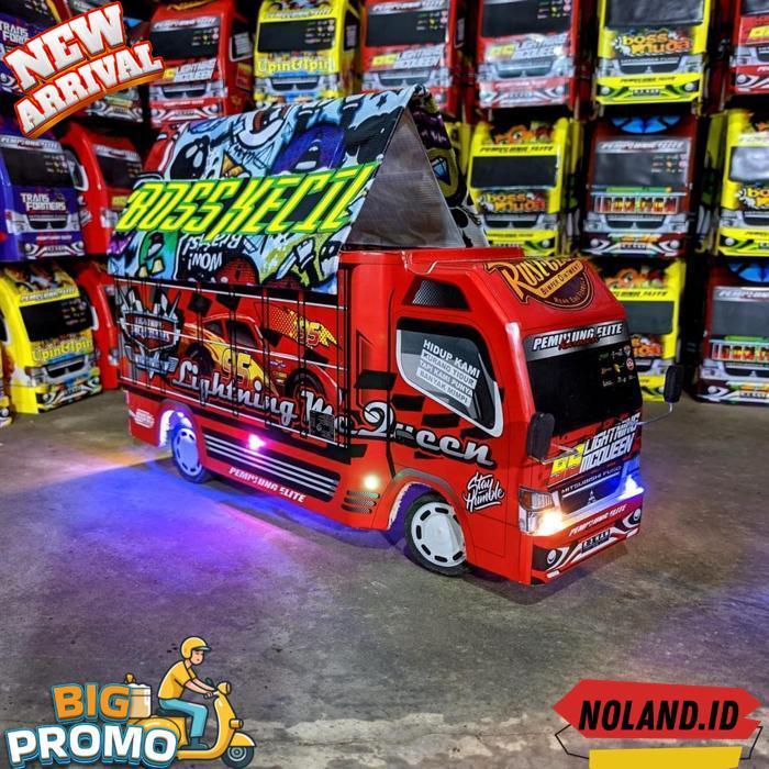 Miniatur Truk Oleng Miniatur Truk Lampu Terpal Murah Truk Oleng Roda Kayu Bisa Cod