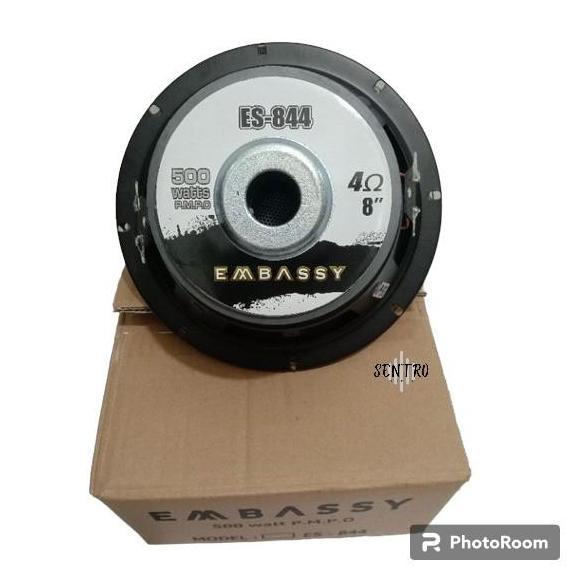Subwoofer 8 Inch 500 Watt Embassy Es-844 Double Coil Magnet Besar Speaker
