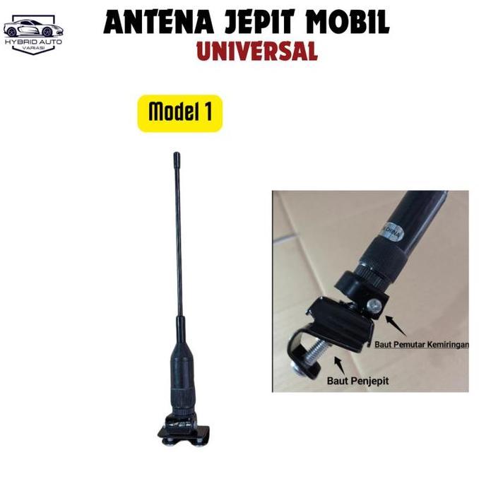 Antena Tiang Bendera Universal Mobil / / Merah Putih Mobil Motor Universal Jepit Depan Belakang Besi