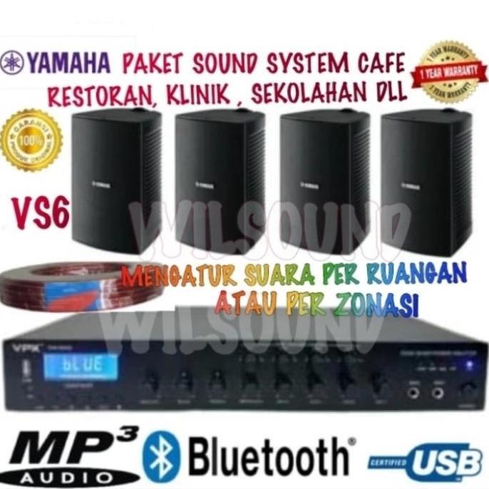 Paket Sound System Cafe Restoran Klinik Aula Yamaha Vs6 Ori 4 Speaker