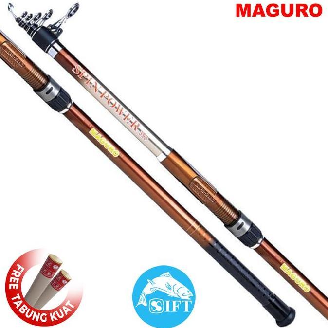 TERBARU - Joran Maguro SPIN POWER 390 | 420 | 450 CM | Surf Casting Laut Antena