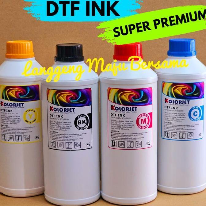 TERBARU - Tinta DTF Premium Quality CMYKW Colorjet Digital Transfer Film 1lt