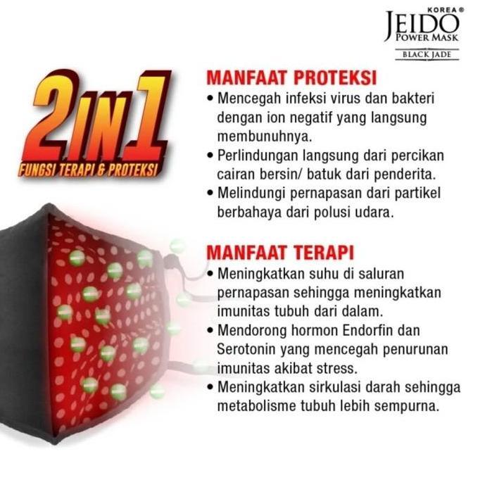 Jeido Power Mask Black Jade | Masker Wajah Anti Infeksi Virus