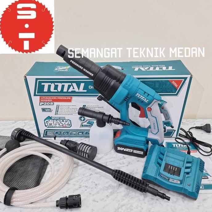 TERMURAH - TPWLI20084 MESIN CORDLESS CUCI MOBIL JET CLEANER 4AH SET TOTAL INGCO