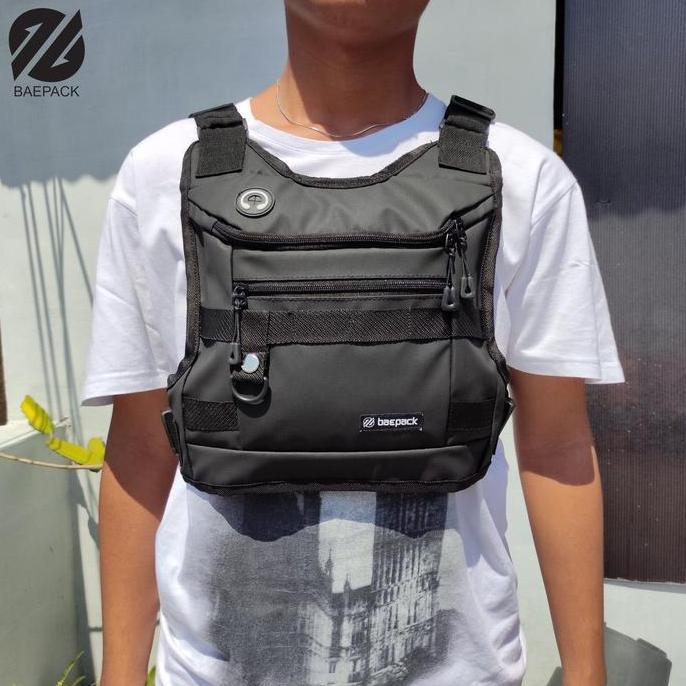 Tas Dada rompi pria Premium Zeus Hitam Original Baepack Anti Air waterproof