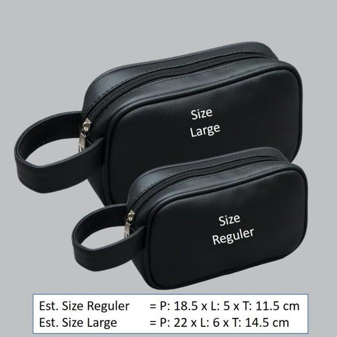 Pouch Clutch Serbaguna Pria Bahan Kulit Ukuran Besar