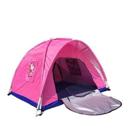 Tenda anak warna pink muat nyampe umur  1-12 tahun  anti air pake jaring anti nyamuk di pintu