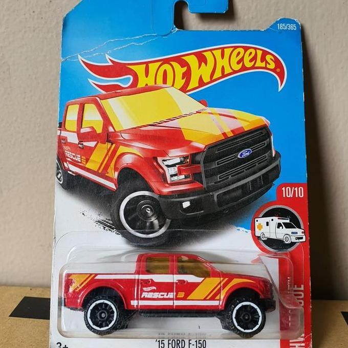 ORIGINAL HOTWHEELS 15 FORD F150 HW RESCUE RED