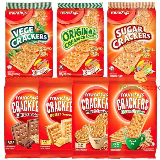 Munchy's Biskuit Cream Crackers Sugar Crackers Wheat Crackers / Munchys Biskuit Sandwich / Munchys K