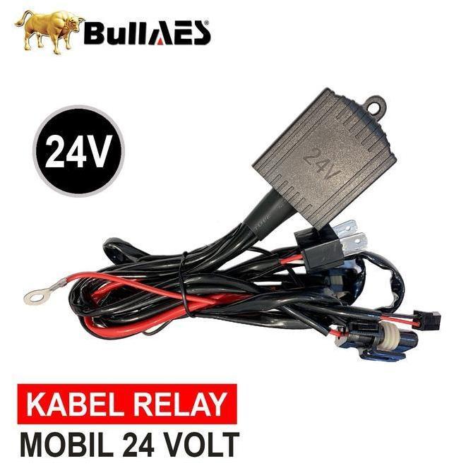 BULLAES KABEL RELAY MOBIL 24 VOLT UNTUK 2 LAMPU H4 DENGAN TEGANGAN AKI 24V SIAP KIRIM