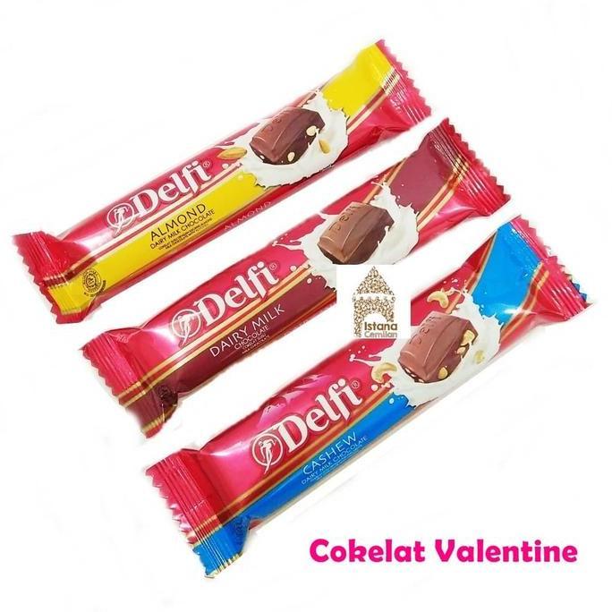 Cokelat DELFI Almond / Cashew / Dairy Milk 27 Gram . COKLAT VALENTINE