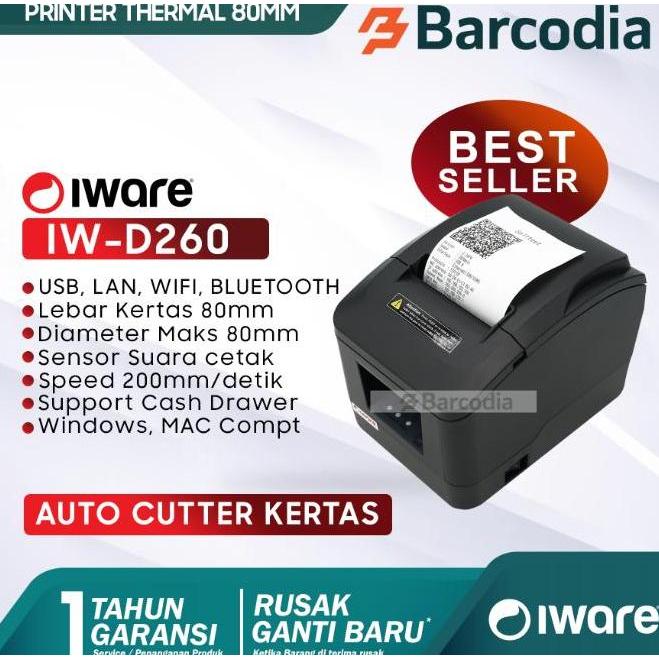Printer Struk Kasir Thermal DS260 80mm USB / Bluetooth / Wifi / Lan Printer Thermal 80mm