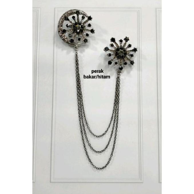 Bros rantai kebaya / bros kebaya janggan / bros jas pin Clips LS