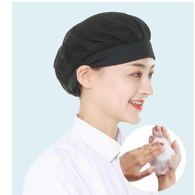 Topi Chef Korea Jaring Rambut Net Topi Chef Koki/Airnet Topi Kain /Hair Net Jaring/Topi Koki Jala/To