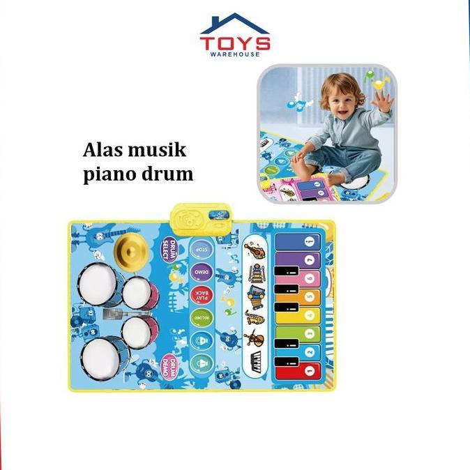hubafirah - cod mainan anak music mat 2in1 piano drumeducationtoys tw m378