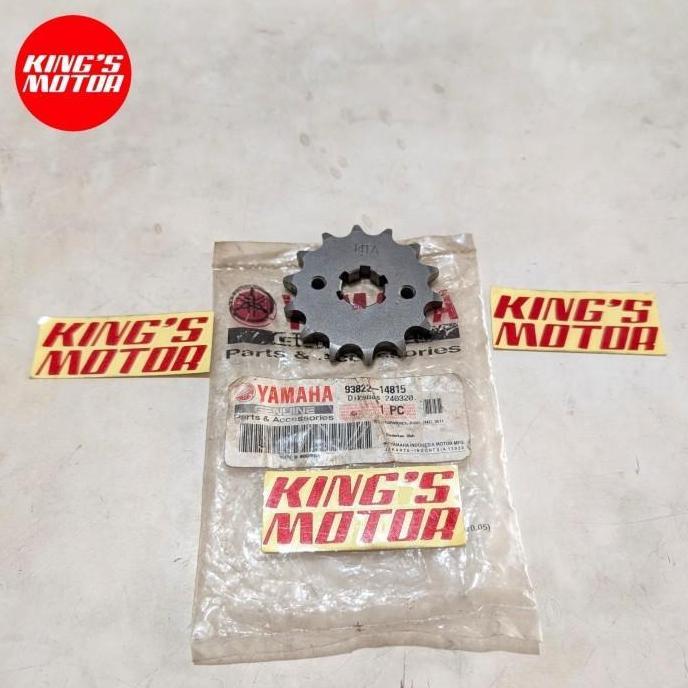 PASTI ORI GEAR GIR DEPAN JUPITER MX NEW VIXION BYSON 14T 93822 14815 ASLI ORI ORIGINAL YGP YAMAHA - 