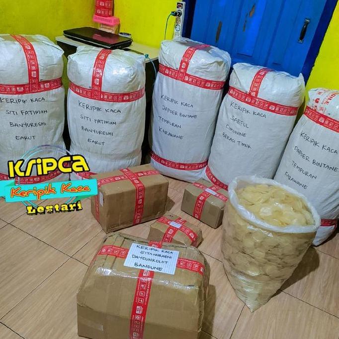 KERIPIK KACA MENTAH MURAH KEMASAN 5.KG TERMURAH PAKET HEMAT BUAT USAHA (Harga Grosir) / Cemilan Krip