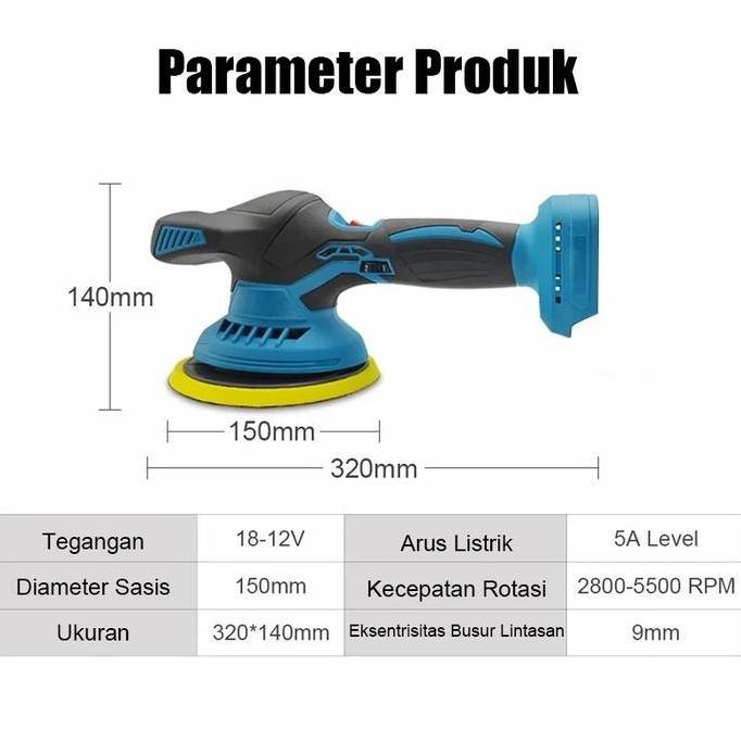 Promo Reaim Mesin Poles Mobil Mesin Poles Mobil Mesin Polisher Cordless Polisher Machine Polisher 5I