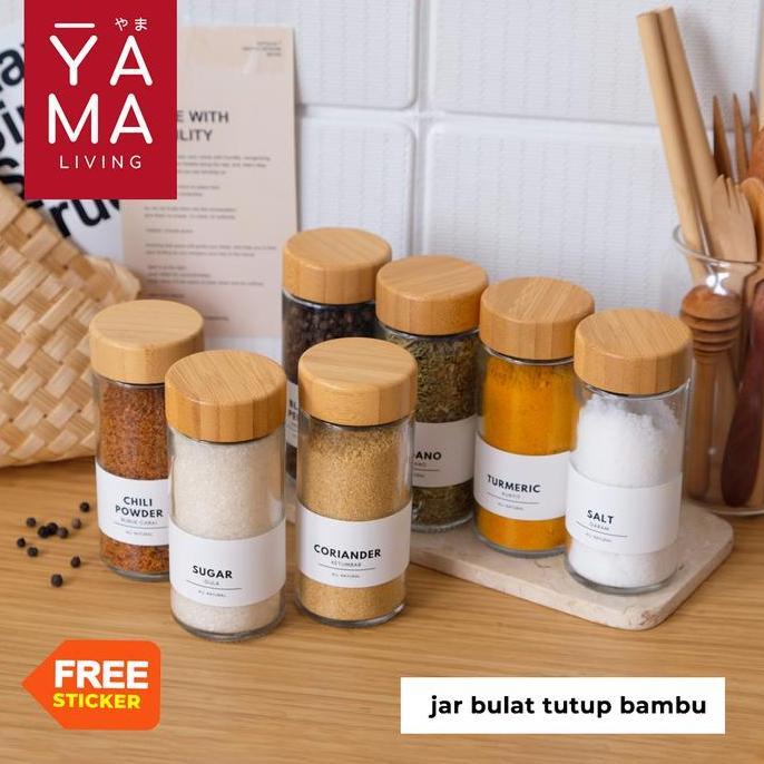 YAMA CIGO Spice Jar Botol Bumbu Kaca 120ml Tempat Bumbu Estetik