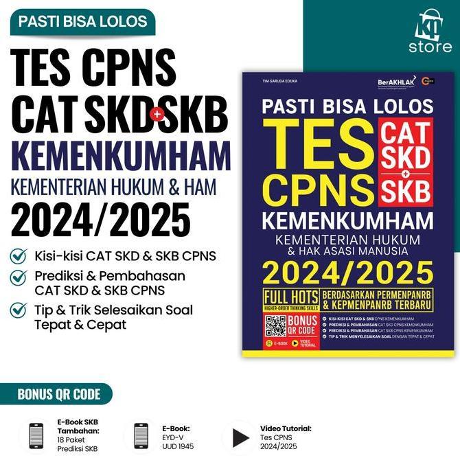 SAJIWAJURAGAN - BUKU PASTI BISA LOLOS TES CPNS KEMENTERIAN HUKUM & HAM (KEMENKUMHAM) CAT SKD + SKB 2
