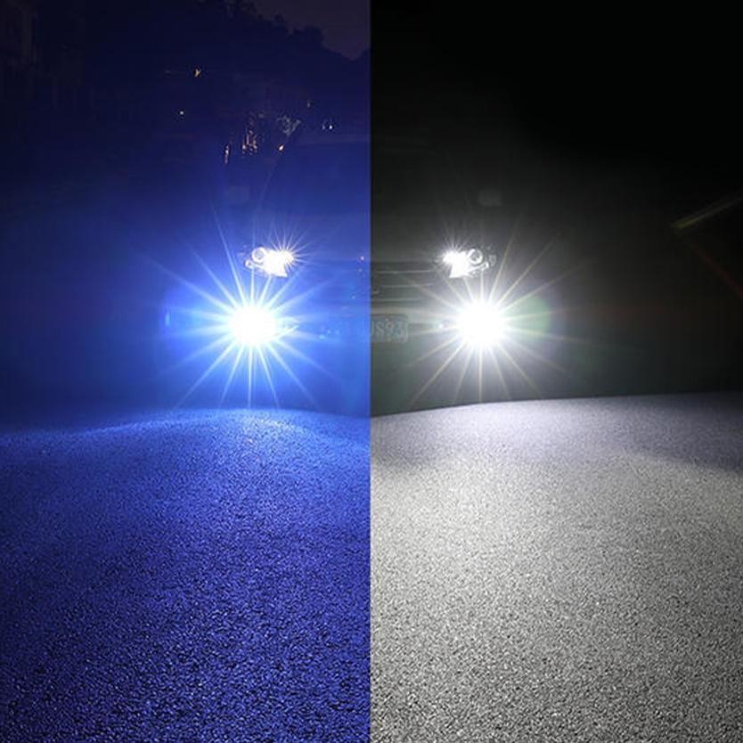 Unik Fog Lamp Mobil Led Lampu Kabut Super Terang H11 12-36V 3 Warna Putih + Kuning + Biru Lampu Halo