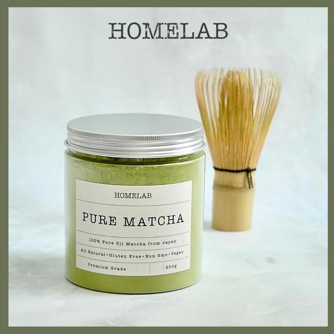 NEW HOMELAB PURE UJI MATCHA JAPAN - BUBUK PURE MATCHA 200 GRAM ORI