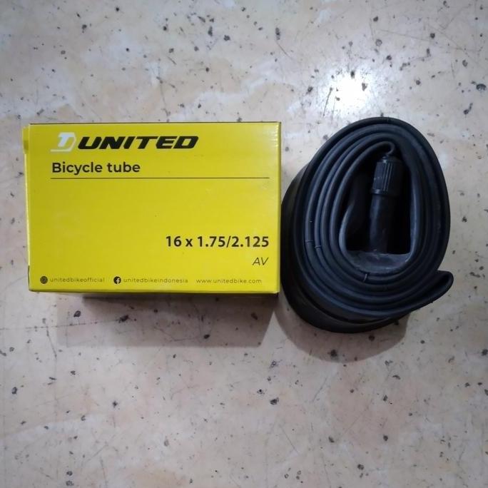 ban dalam sepeda 16 x 1.75 1.95 2.125 16x1.75 united pentil besar schrader av 32mm