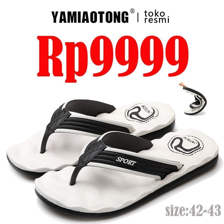 sale sandal jepit cowok dewasa sandal cowok dewasa sandal pria karet sandal slop pria Anti-slip/taha