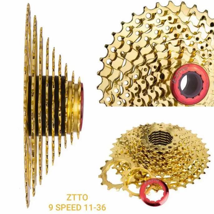 9 Speed GOLD Sprocket ZTTO GOLD 9 speed Sprocket 9sp 11-36T Sprocket 9