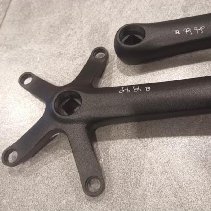 Crank arm folding bike BCD 130 kreuz BromptonN 3 sixty silver black