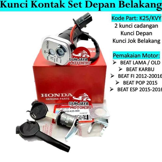 Kunci Kontak  Beat Fi Tahun 2008 Sampai 2016 - Beat Pop - Beat Karbu Set  + Kunci Jok Belakang Acces
