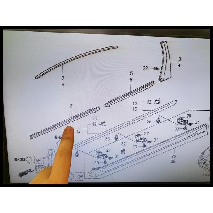BEST DEAL PELIPIT - PLIPIT - GARNISH - MOLDING KARET LIST BAWAH KACA JENDELA PINTU LUAR HONDA JAZZ G