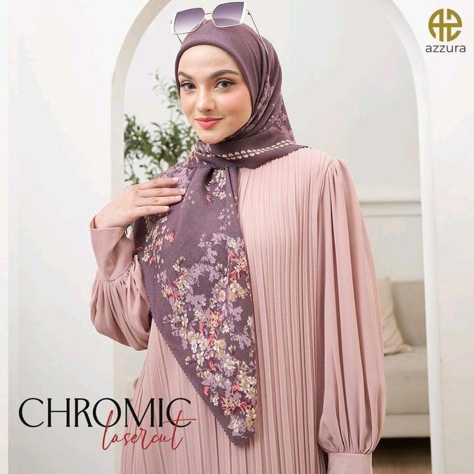 New Chromic 6  - [Lasercut] Azzura Scarf (Kerudung Segi Empat Serat Perancis Premium Wanita Muslim) 