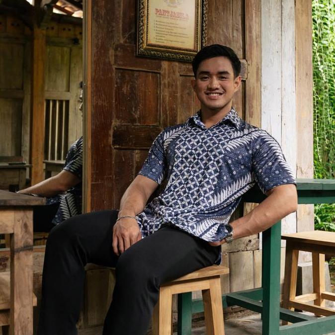 Kemeja Batik Lengan Pendek - Magani Nosweat - Parang Cakra murah