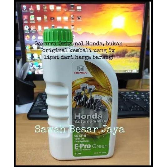 TERBARU OLI MESIN MOBIL E-PRO GREEN 1 LITER 10W-30 ORIGINAL HONDA 