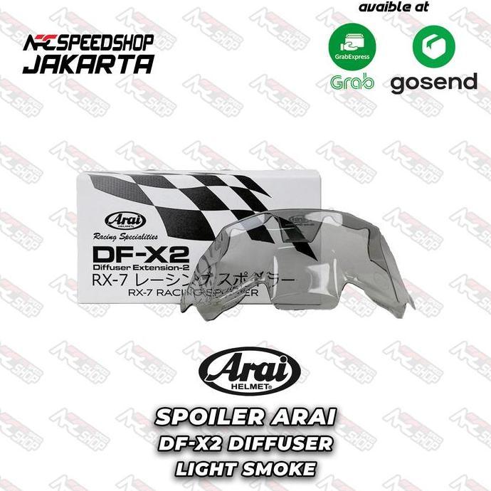 NEW SPOILER ARAI DFX2 DIFFUSSER SPOILER HELM ARAI RX-7X ORI