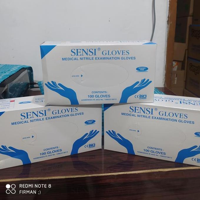 Sensi Glove Nitrile 1 Box Isi 100 Pcs.