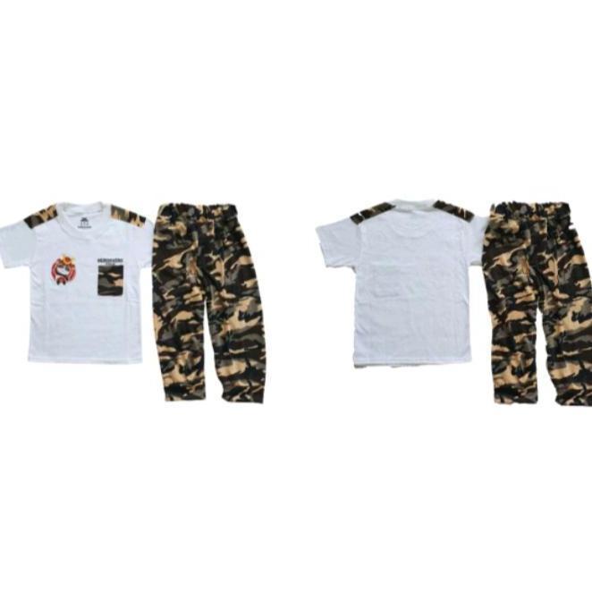 Setelan Baju Kaos Tentara Anak Army 1-8thn / Kaos Army Anak / Stelan Kaos Army / Celana Army Anak / 