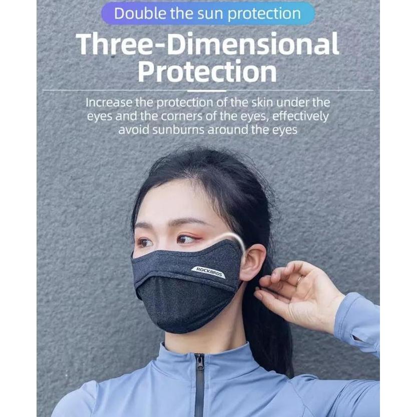 Rockbros Kz002 Kz002-Gr Gray Mask Masker Breathable Anti Uv Polution