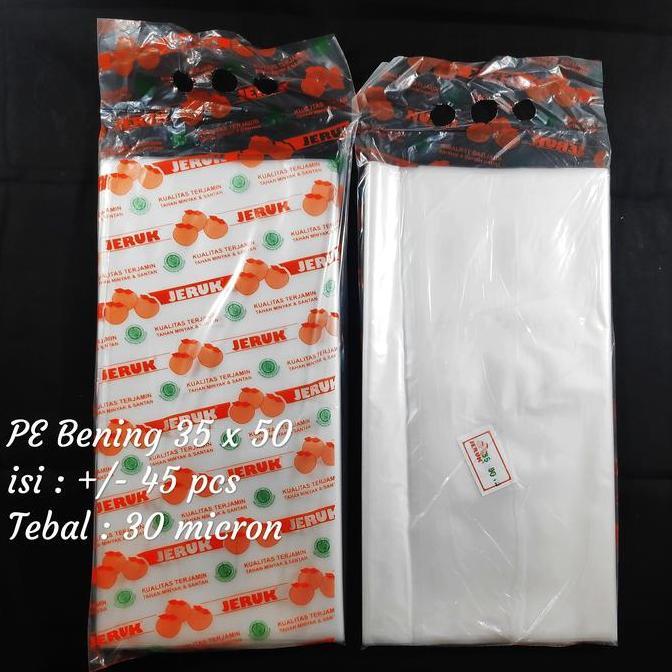 Avvolgere- Kantong Plastik Pe Bening Uk 35X50, Plastik Bening, Plastik Sayur