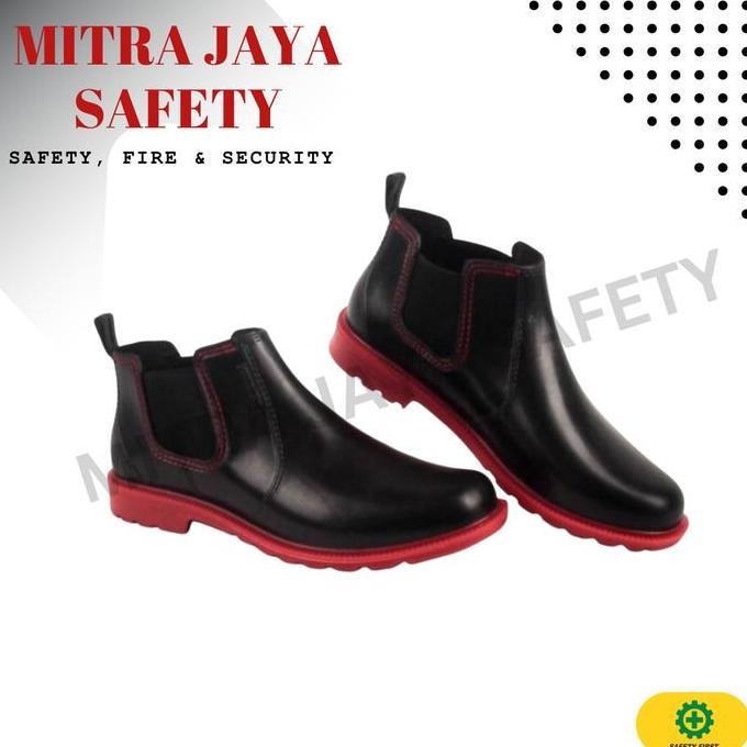 Arif_pokii - AP BOOT HOBBY SEPATU AP BOOT HOBBY SEPATU BOOT PENDEK HOBBY & WORK AP BOOTS HITAM MERAH